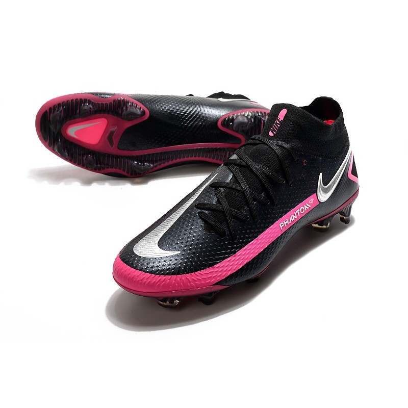 Nike Phantom Generative Texture GT Elite DF FG Negro Plateado Rosa